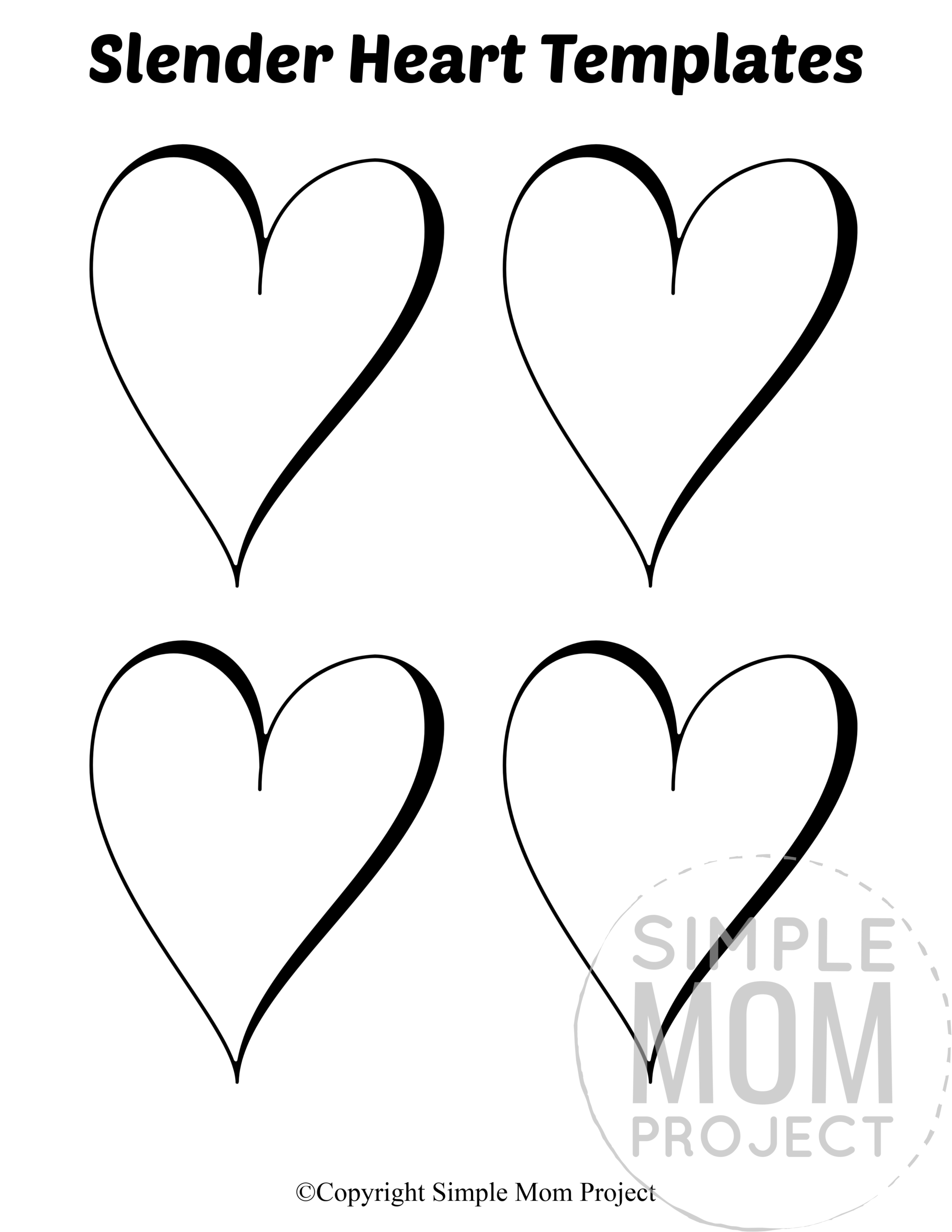 Small Printable Heart Template