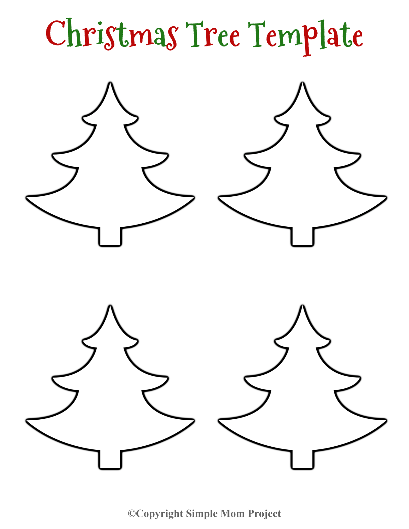 Small Christmas Tree Template Printable