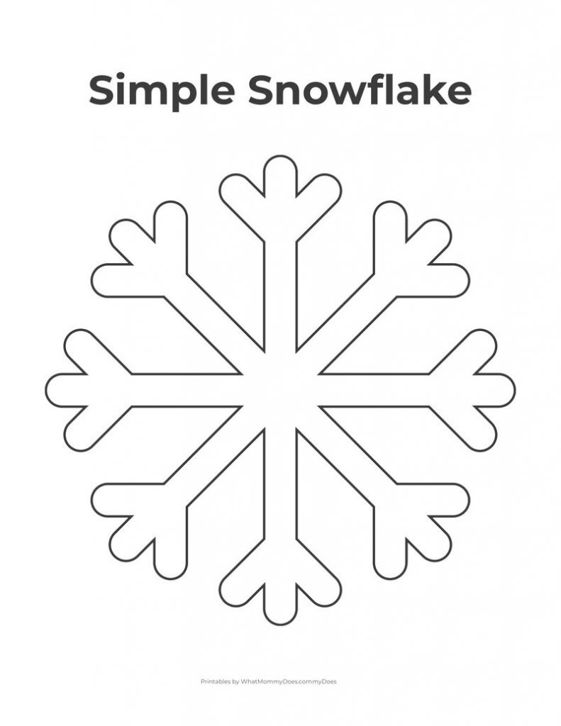 Free Printable Snowflake Templates 10 Large Small Stencil Patterns Printable Snowflake Template Snowflake Template Simple Snowflake