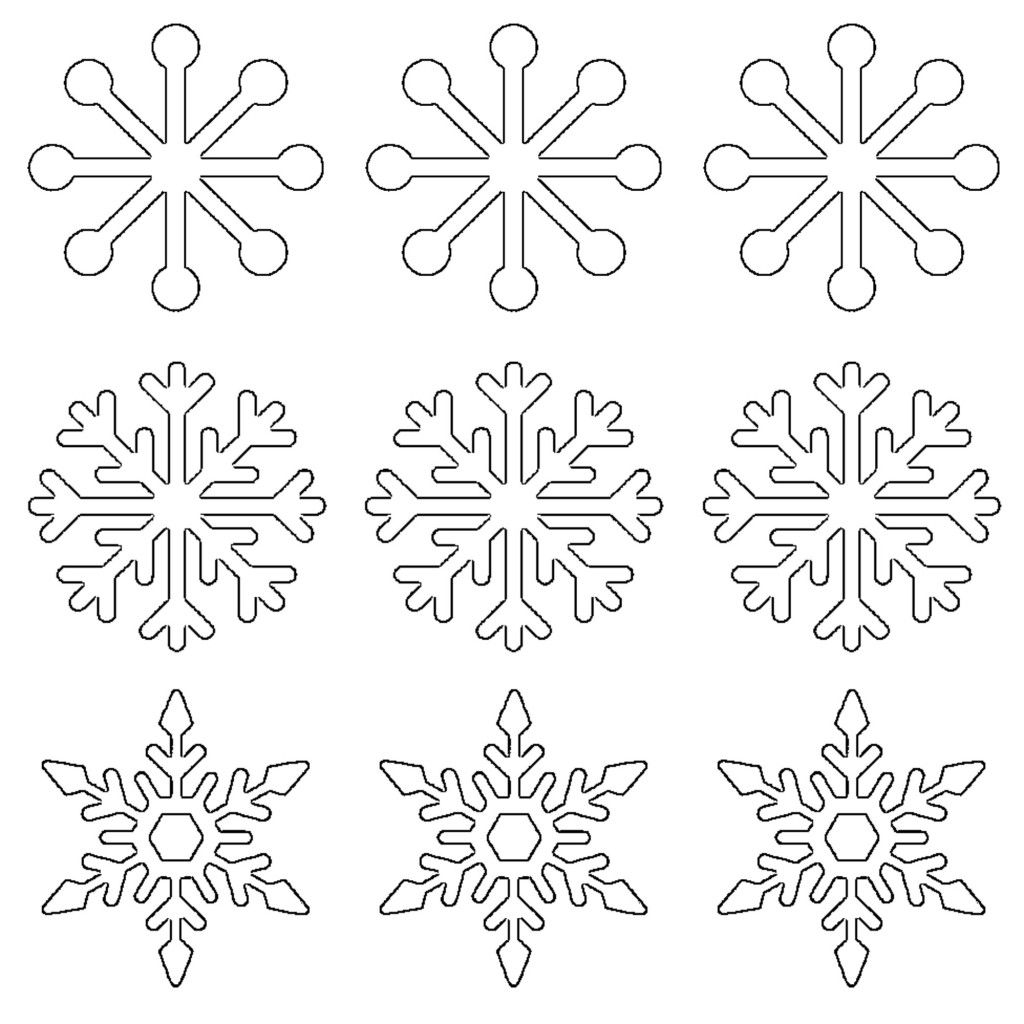 Free Printable Snowflake Templates 10 Large Small Stencil Patterns Snowflake Coloring Pages Printable Snowflake Template Snowflake Template