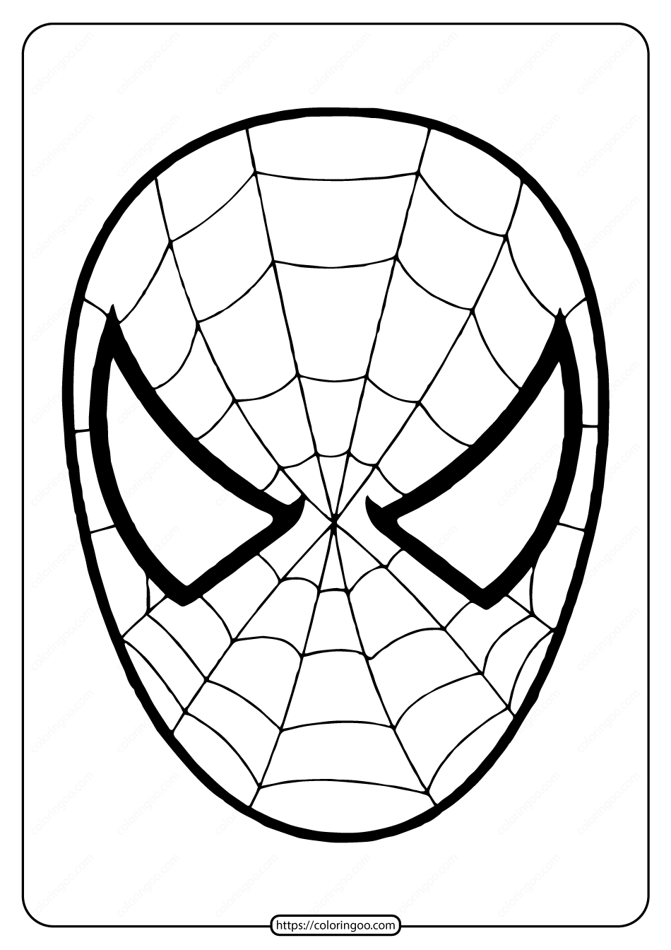 Free Printable Spiderman Mask Coloring Page High Quality Free Printable Pdf Coloring Drawing Spiderman Coloring Superhero Coloring Pages Superhero Coloring