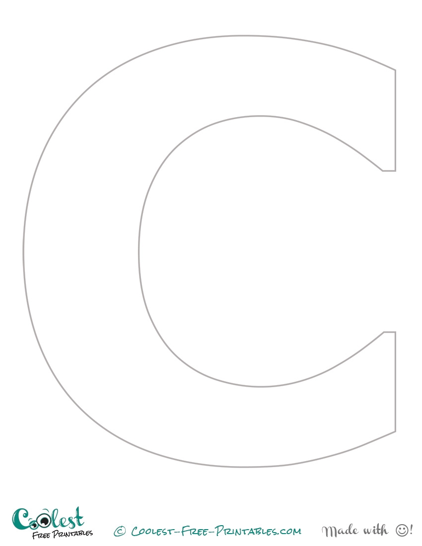 Free Printable Stencil Letters The Letter C 