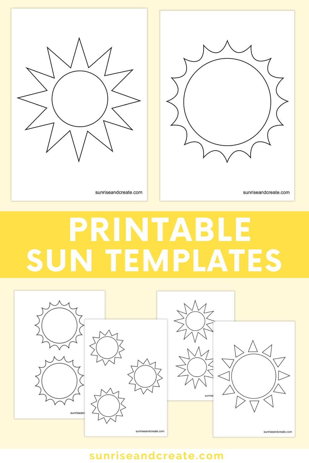 Free Printable Sun Templates