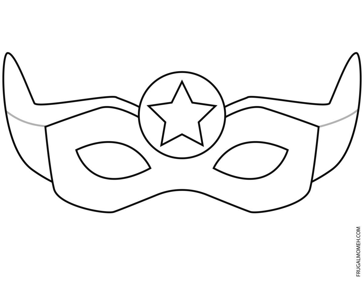 Super Hero Mask Template Printable