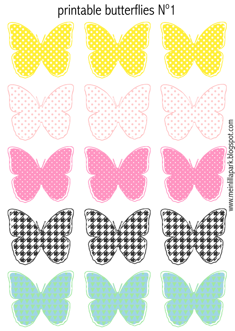 Free Printable Sweetly Colored Butterflies Perfect For DIY Garlands