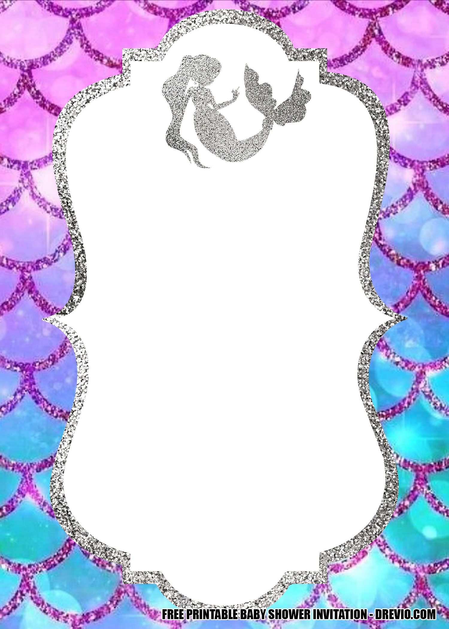 Free Printable Mermaid Template