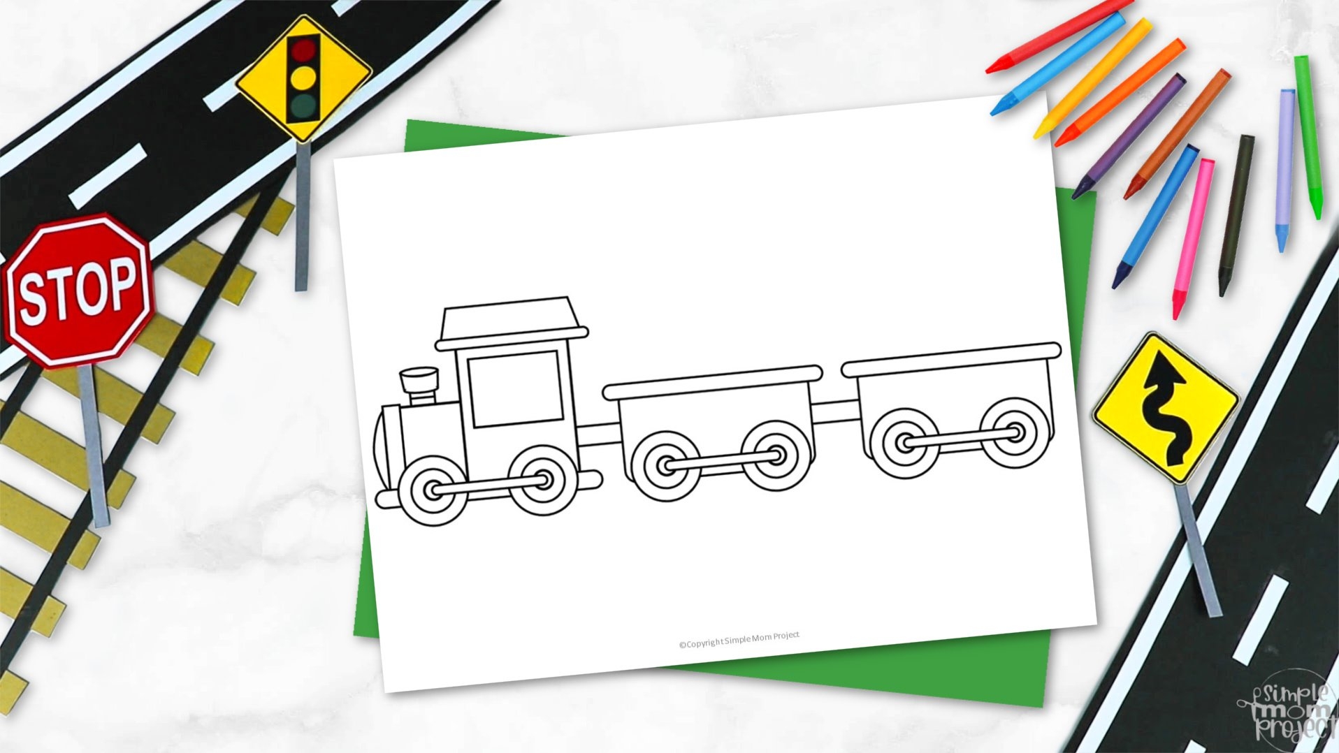 Simple Train Template Printable