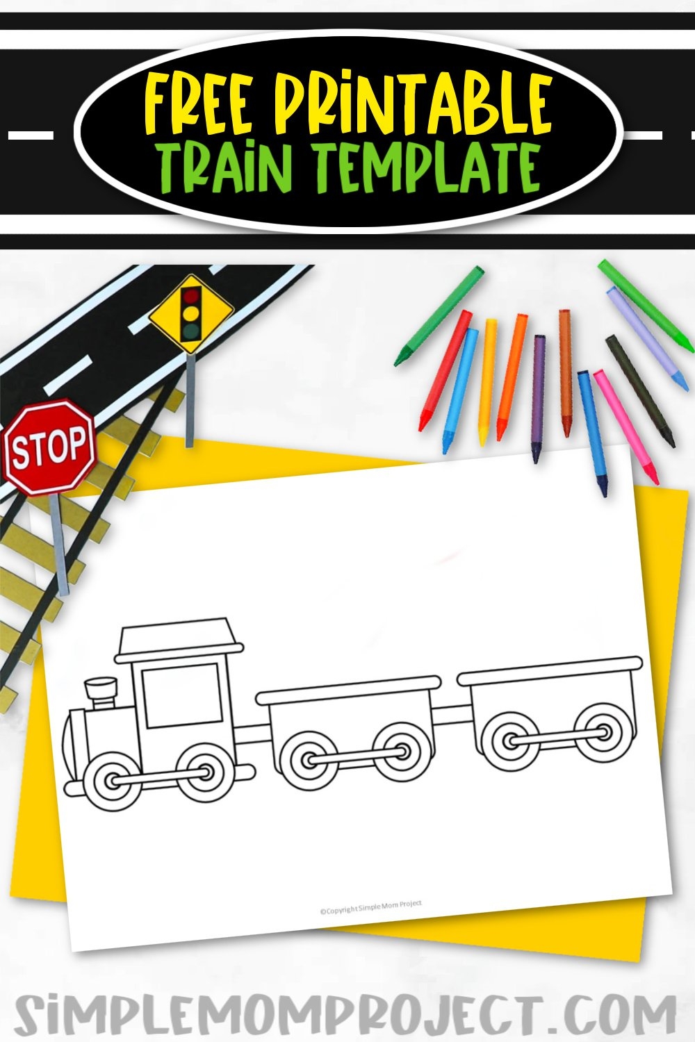 Free Printable Train Template Simple Mom Project