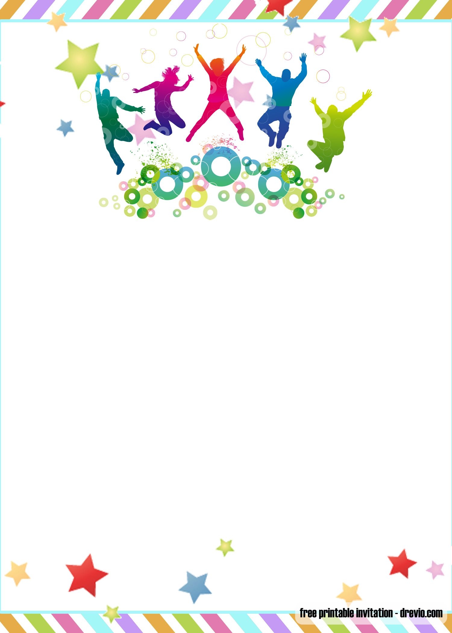 FREE Printable Trampoline Jump Birthday Invitation Templates Free Party Invitations Free Party Invitation Templates Free Birthday Invitation Templates