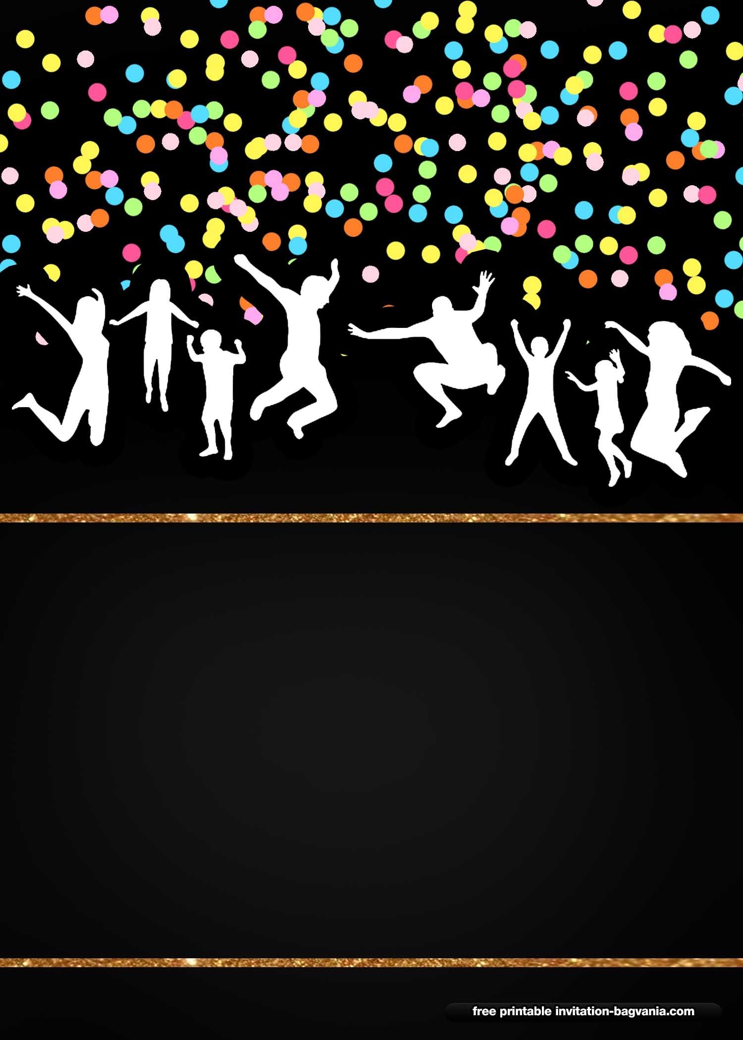 Free Printable Trampoline Birthday Party Invitation Template Free
