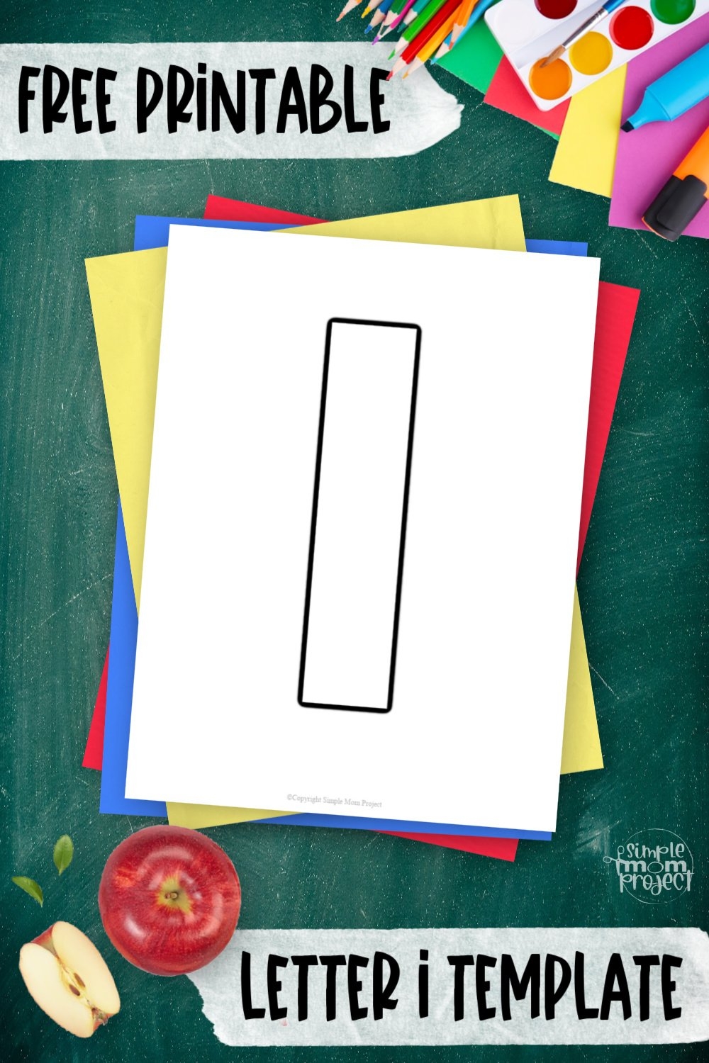 Free Printable Uppercase Letter I Template Simple Mom Project