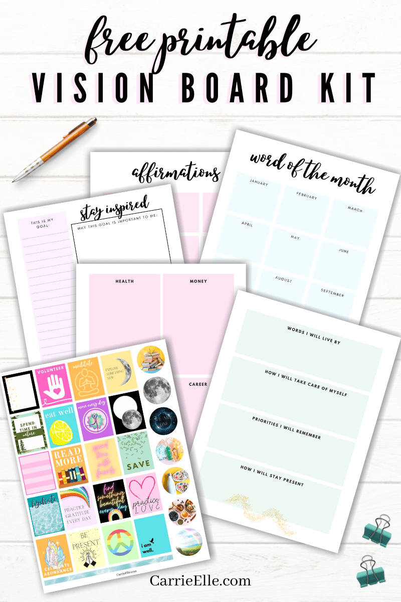 Vision Board Template Printable