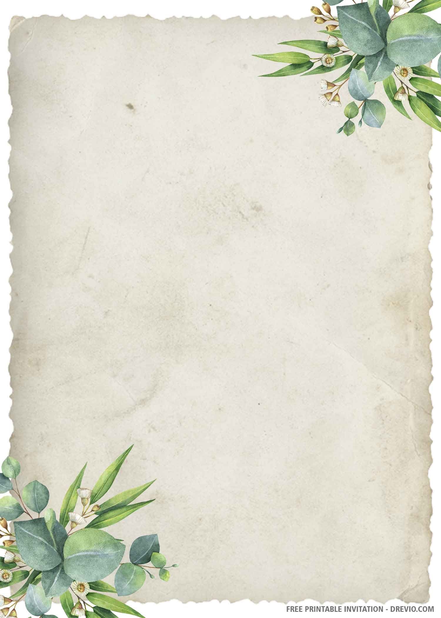 Printable Free Greenery Template