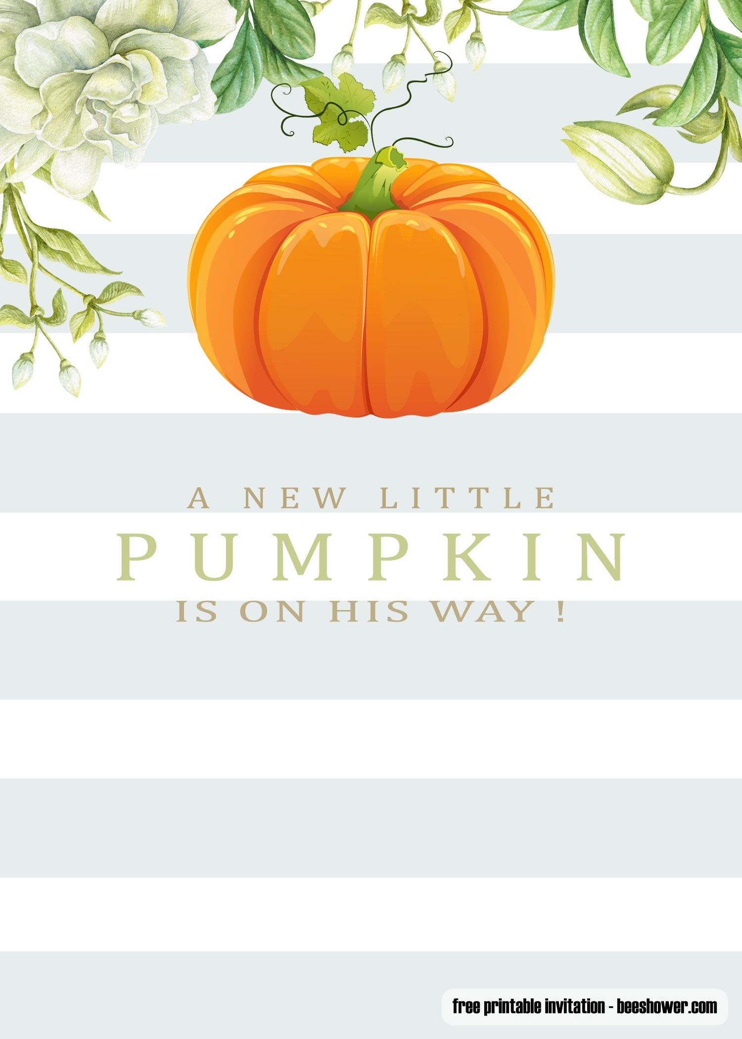 Free Printable Pumpkin Invitation Template