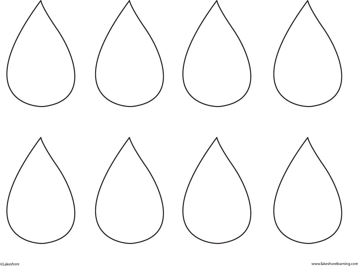 Free Printable Raindrop Template