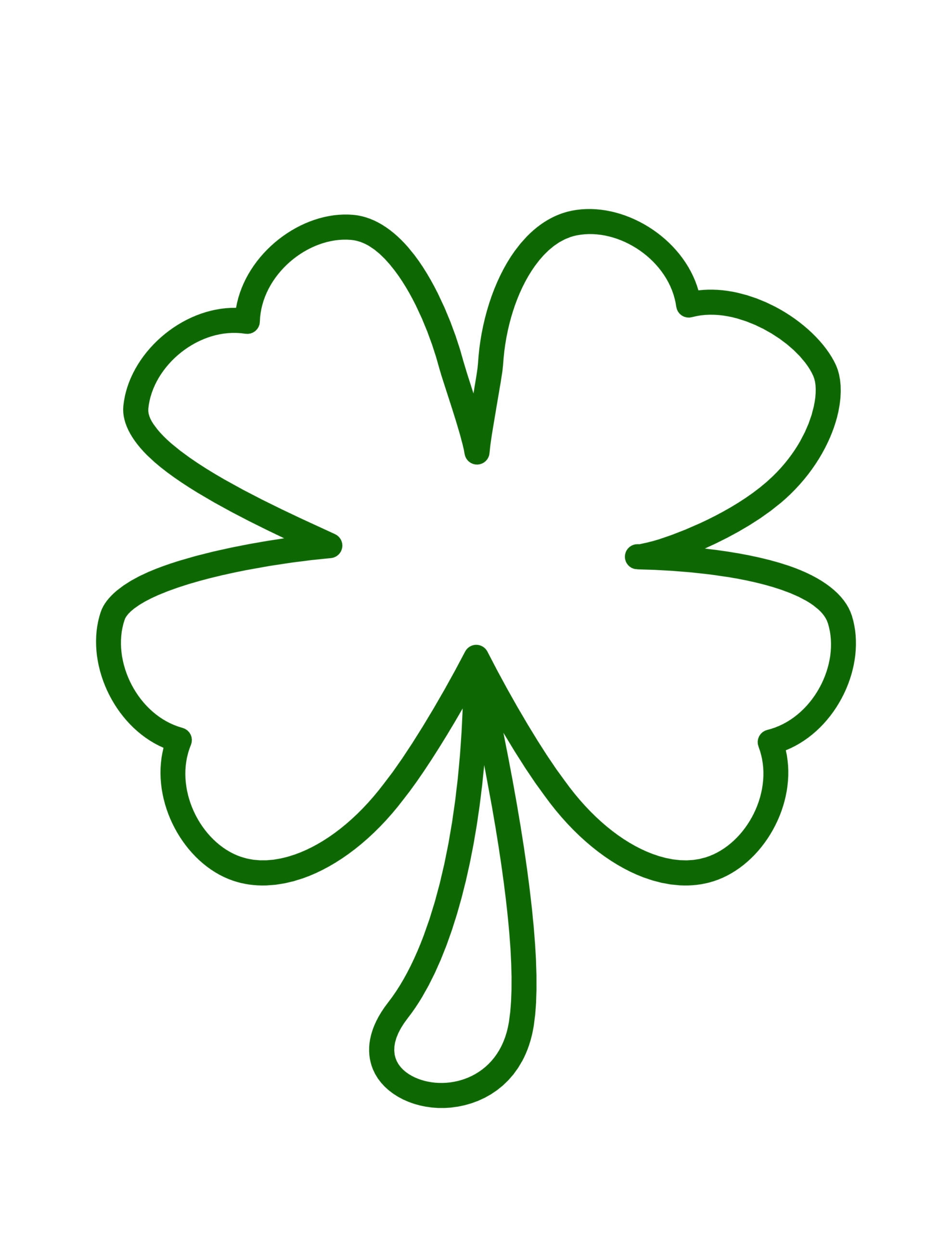 Free Printable Green Shamrock Template