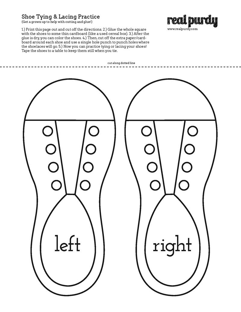 Free Printable Shoe Lacing Template