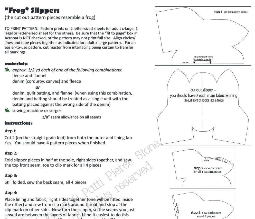 Free Slipper Sewing Patterns And Ideas