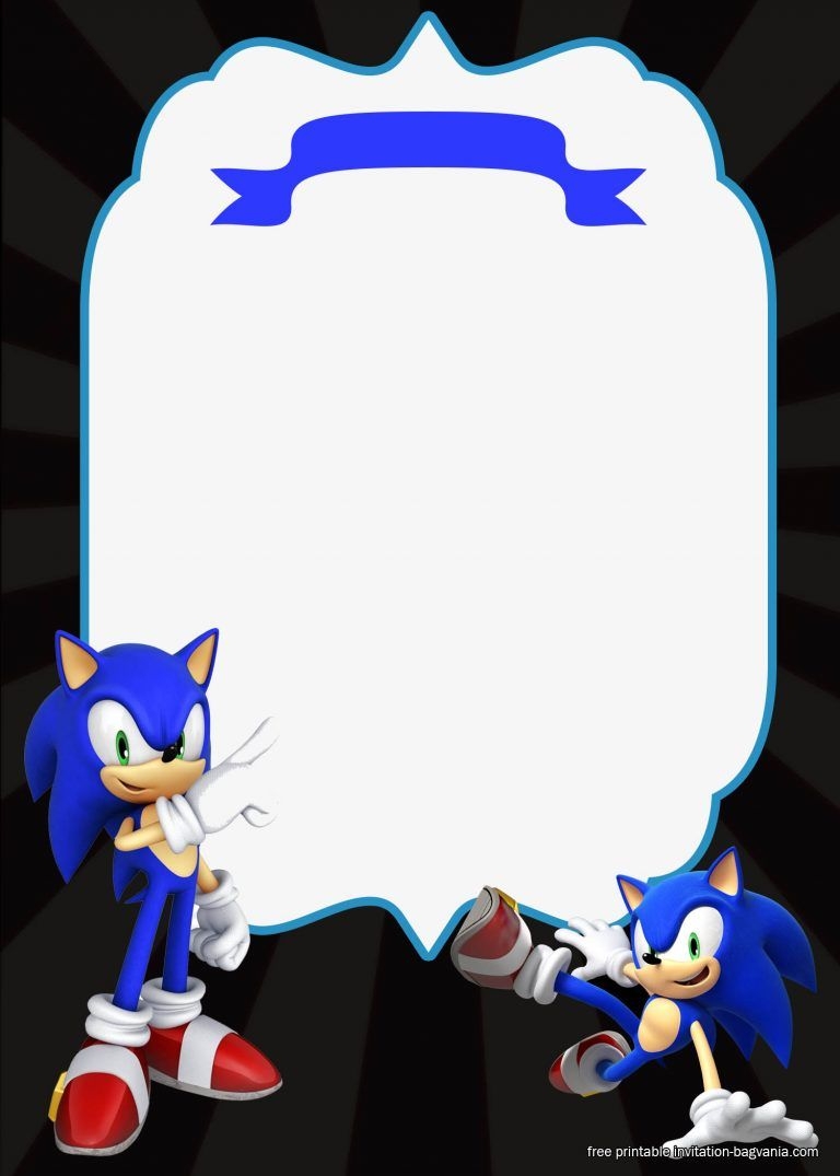 Printable Sonic Invitation Template