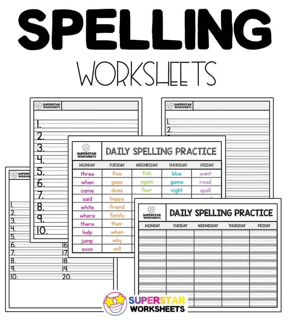 Printable Spelling Practice Template