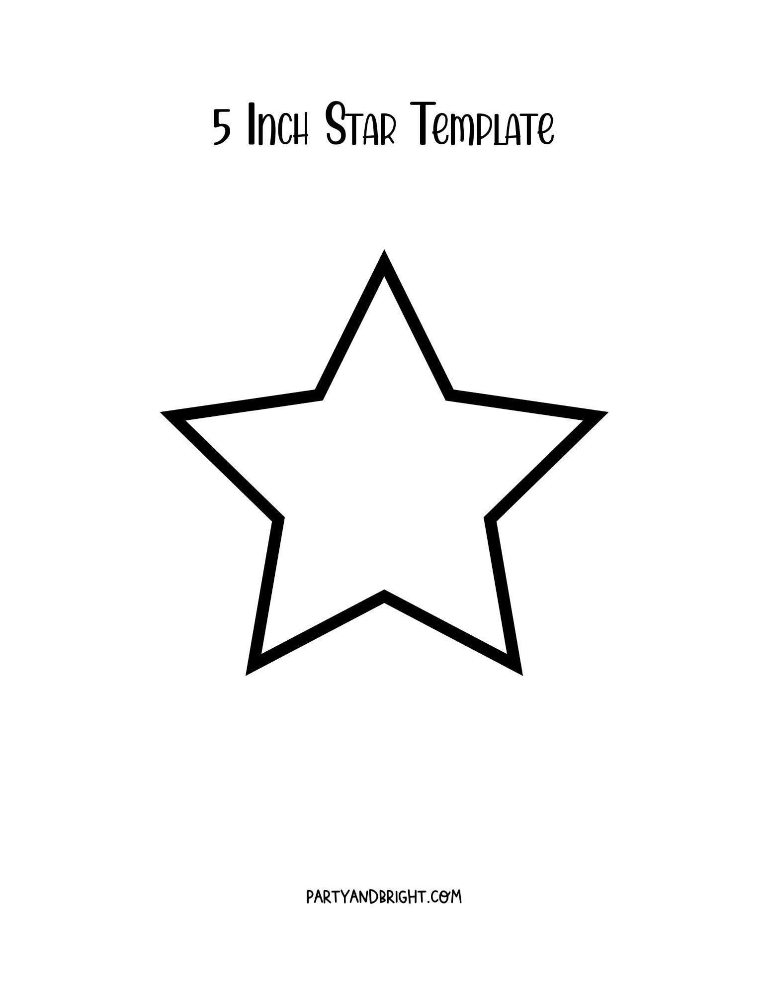 Free Printable Star Template