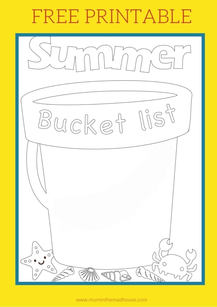 Free Summer Bucket List Template Mum In The Madhouse