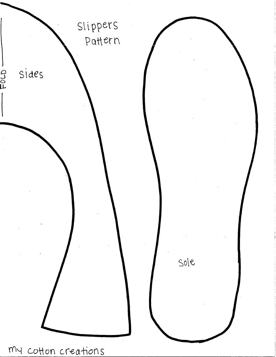 Free Template Printable Slipper Pattern Printable Templates Free