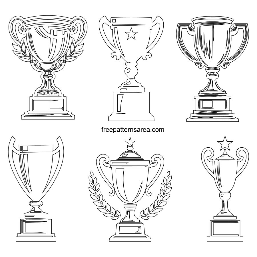 Free Trophy Vector Designs Download SVG PNG DXF More FreePatternsArea