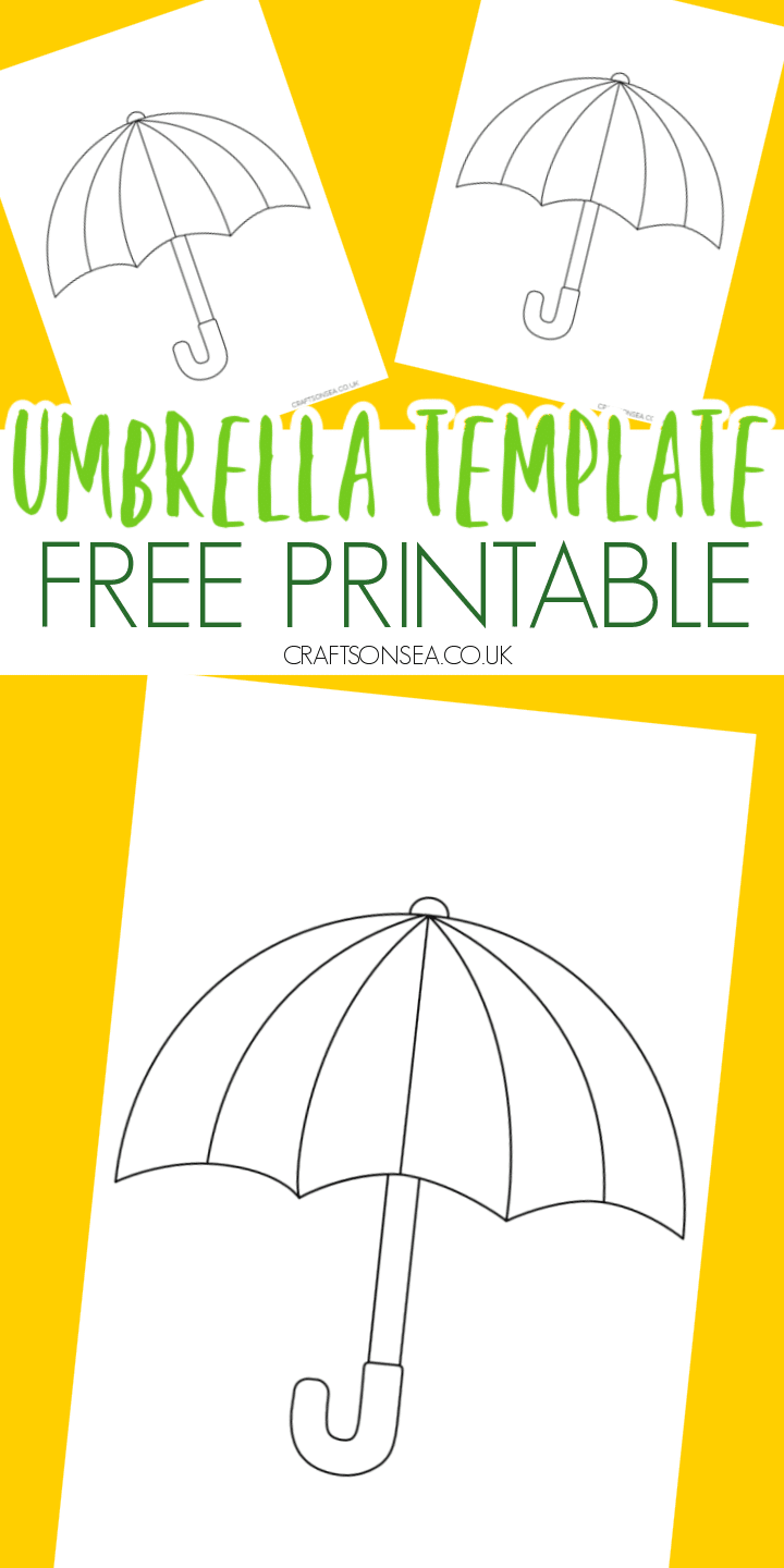 Large Printable Umbrella Template
