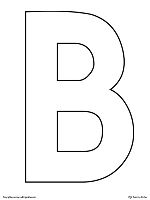 FREE Uppercase Letter B Template Printable MyTeachingStation