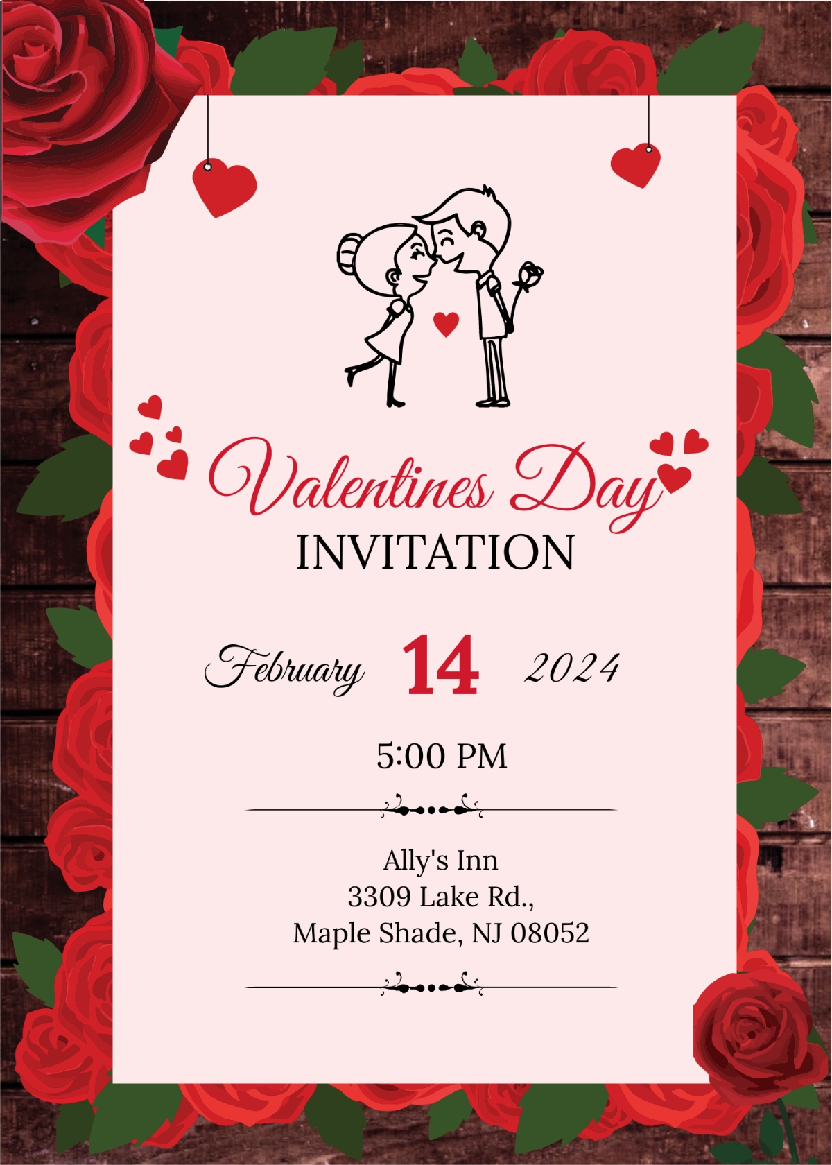 Free Printable Valentine Invitation Templates