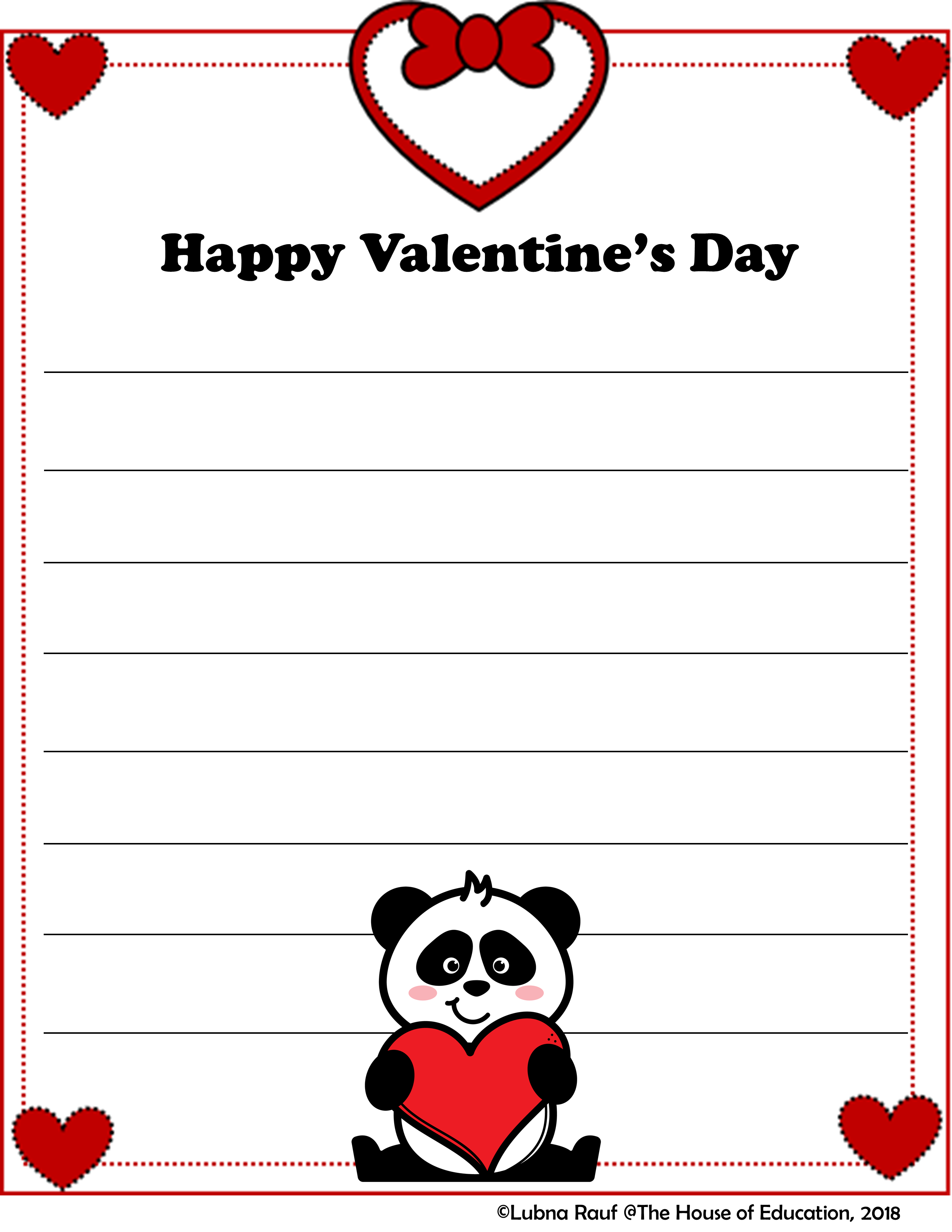 Printable Valentine'S Day Letter Template