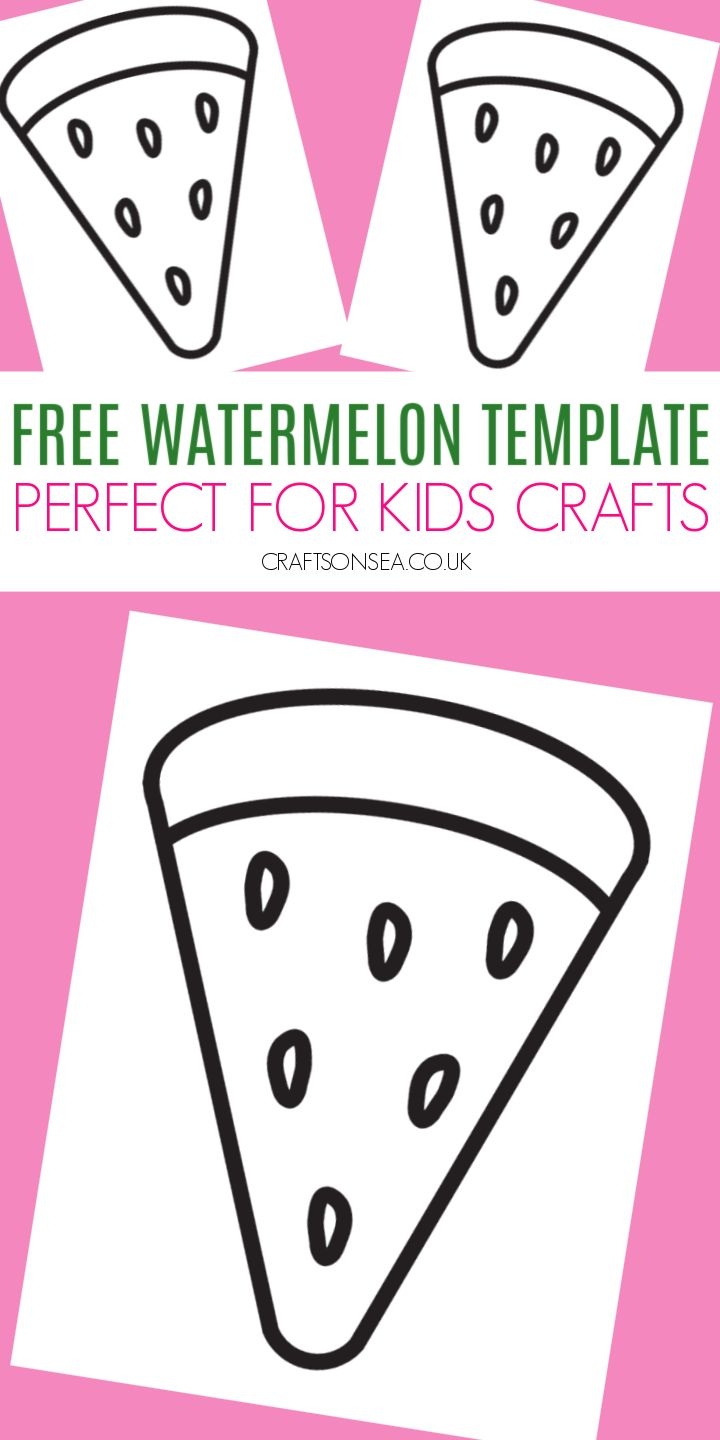 Free Watermelon Template Printable PDF Watermelon Crafts School Kids Crafts Watermelon Activities