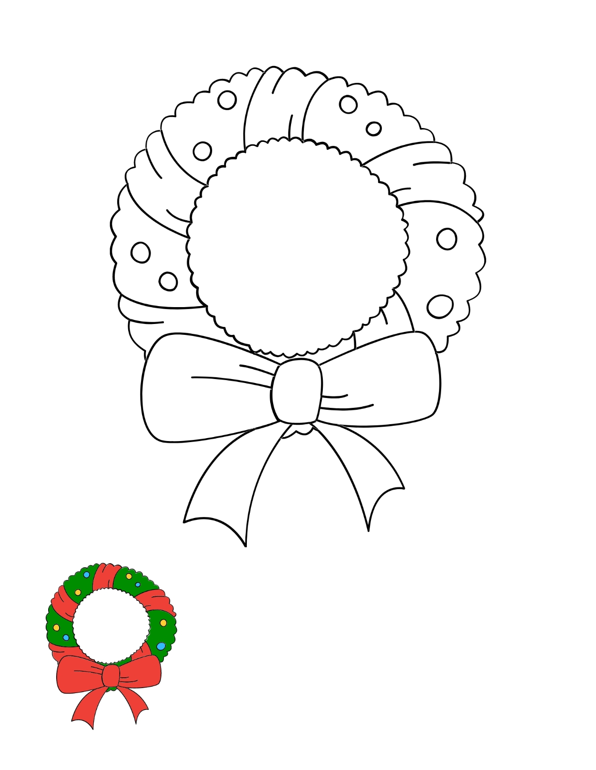 Christmas Wreath Printable Template