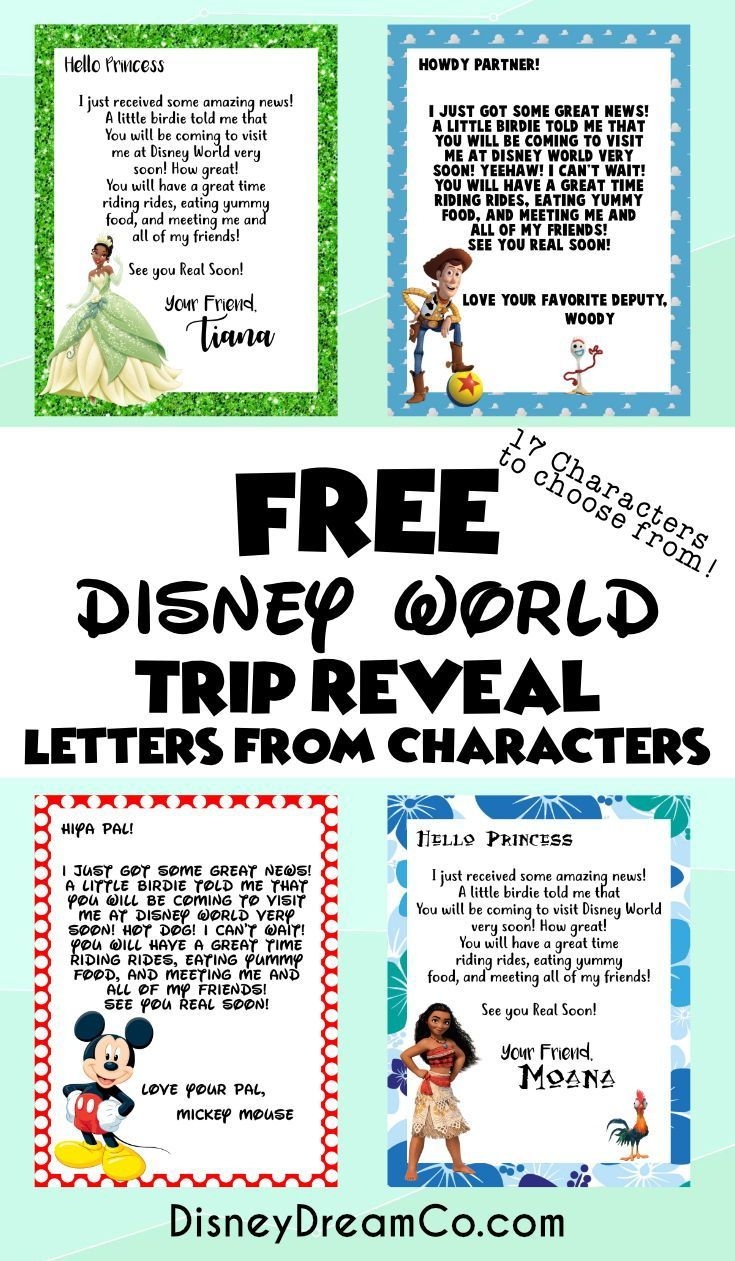 Free Printable Disney Surprise Letter Template