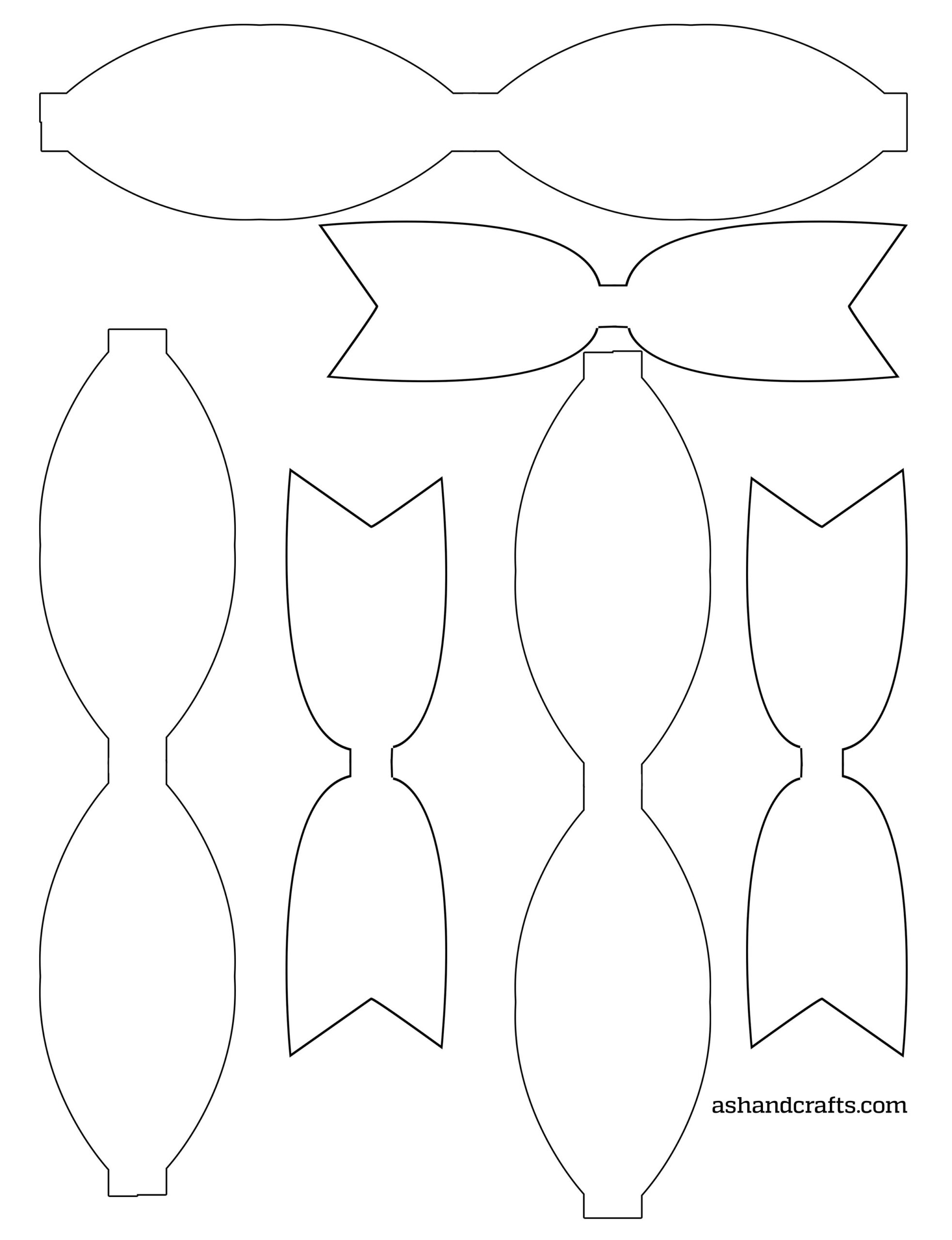 Freebie Friday Printable Paper Bows Ash And Crafts Paper Bow Bow Template Paper Bows Diy