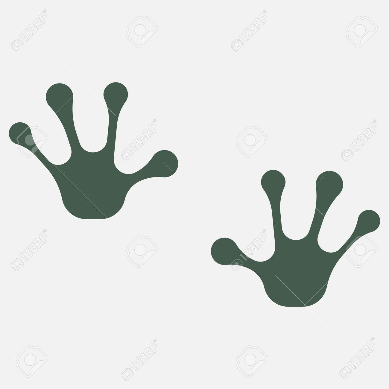 Frog Hand Foot Print Isolated On White Background Royalty Free SVG Cliparts Vectors And Stock Illustration Image 148316760 