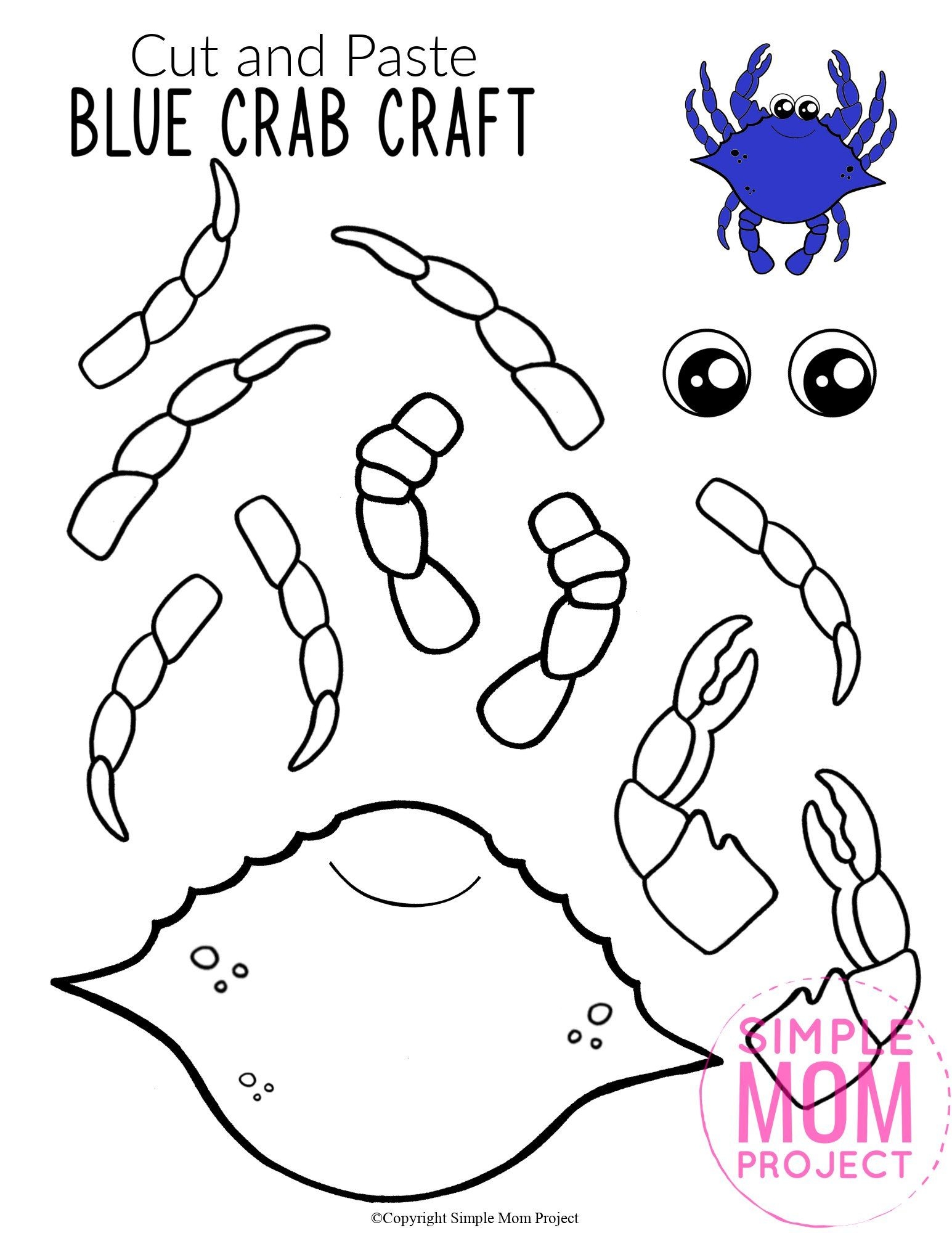 Printable Crab Craft Template