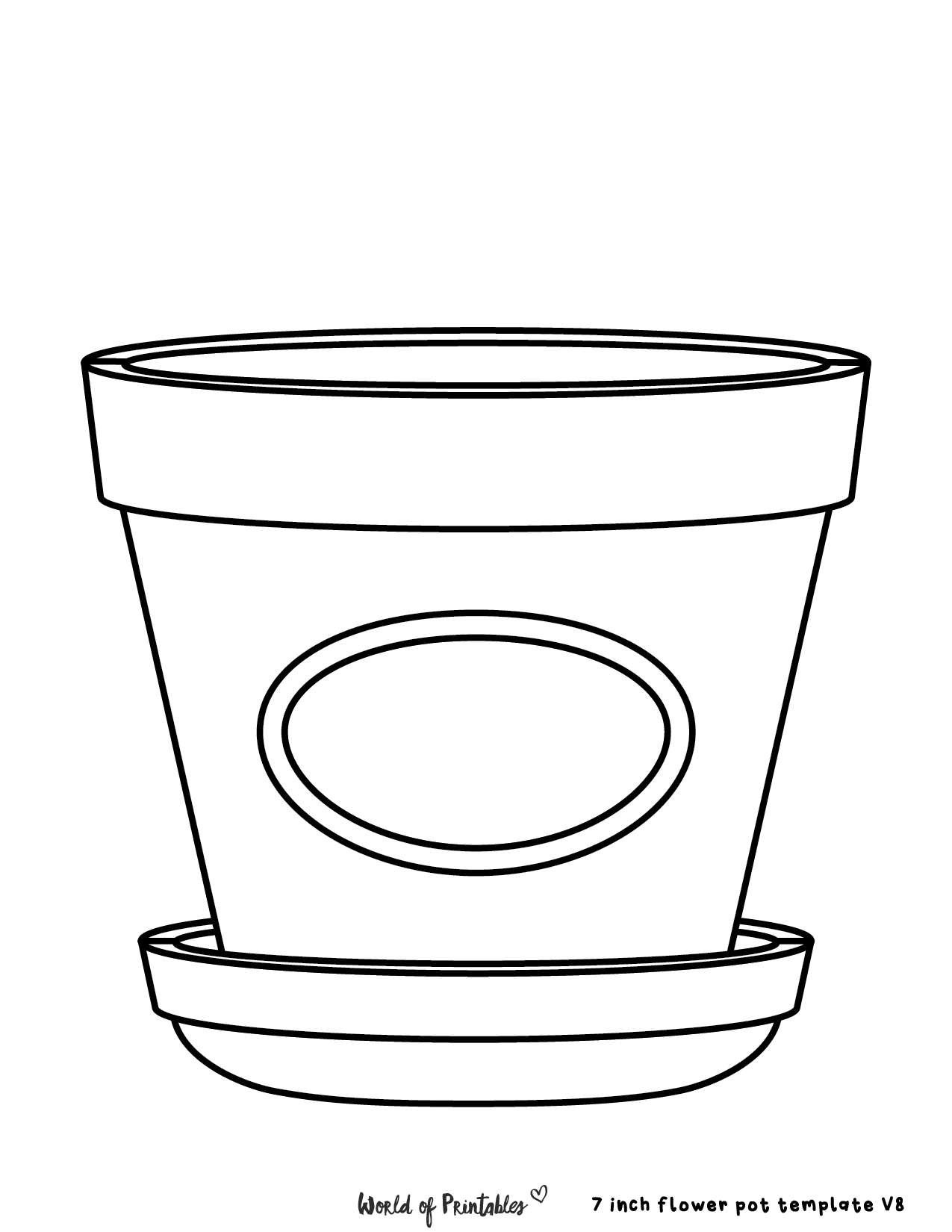 Flower Pot Template Printable