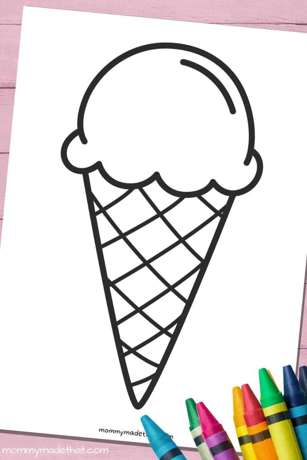 Printable Cut Out Ice Cream Cone Template