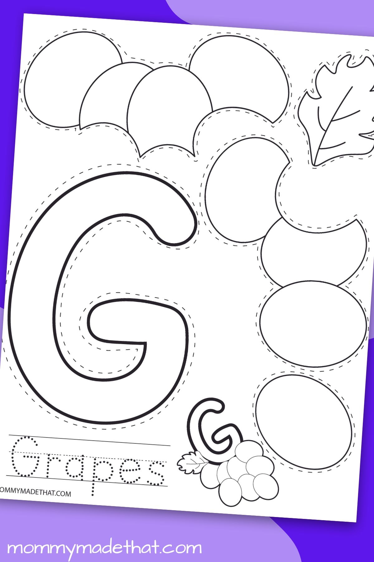Printable Letter G Craft Template