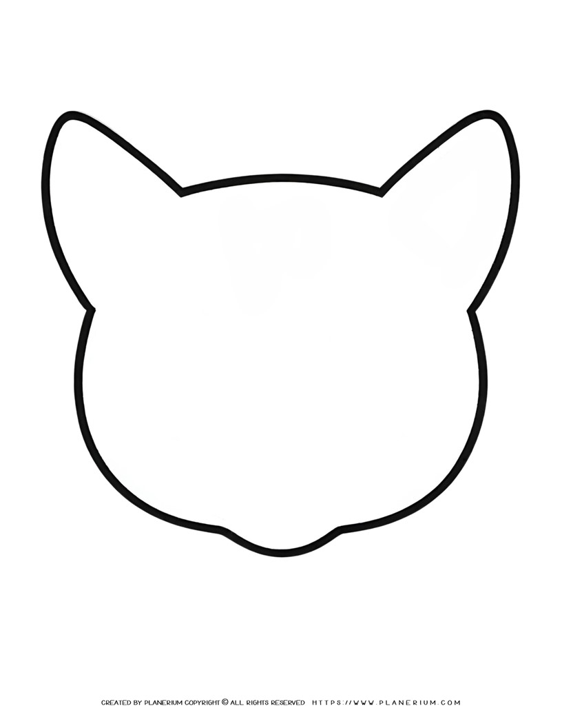 Get Creative With Our Cat Face Outline Template Perfect For Halloween And Crafts 