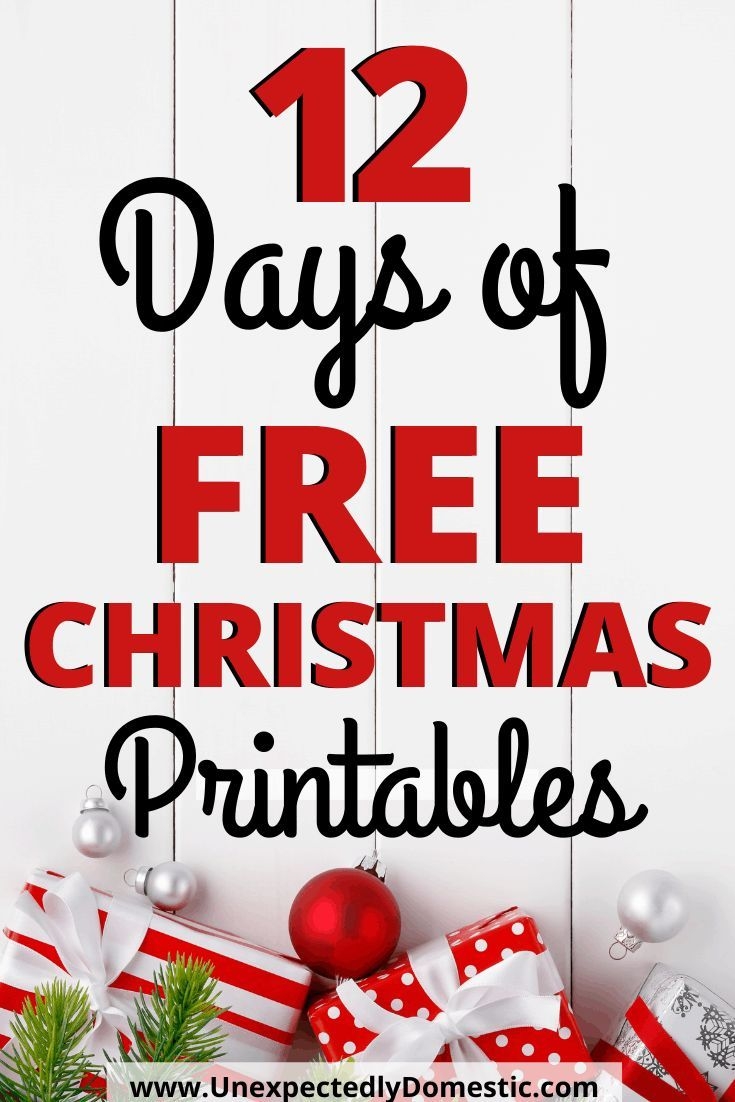 Free Printable 12 Days Of Christmas Template