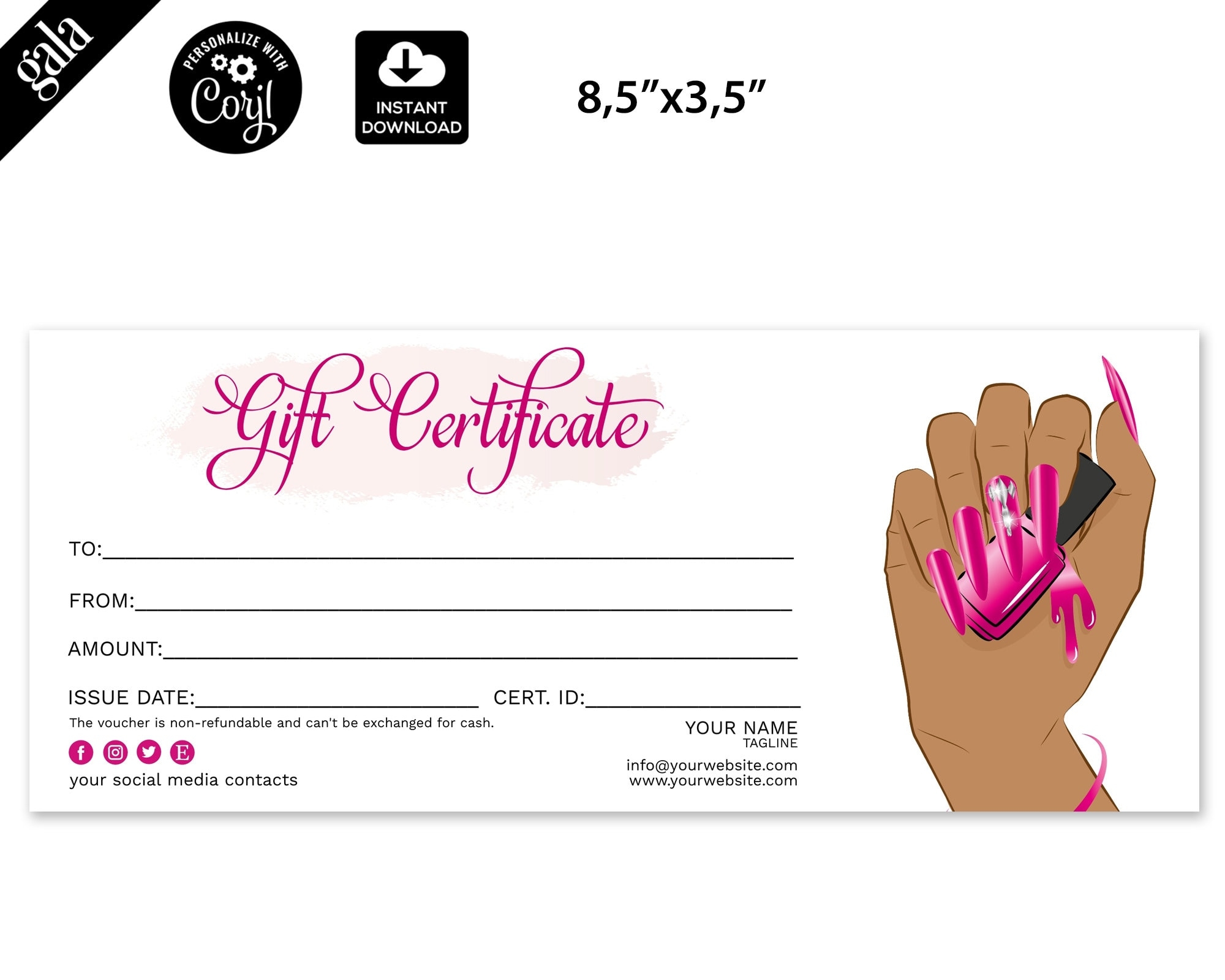 Printable Nail Voucher Template