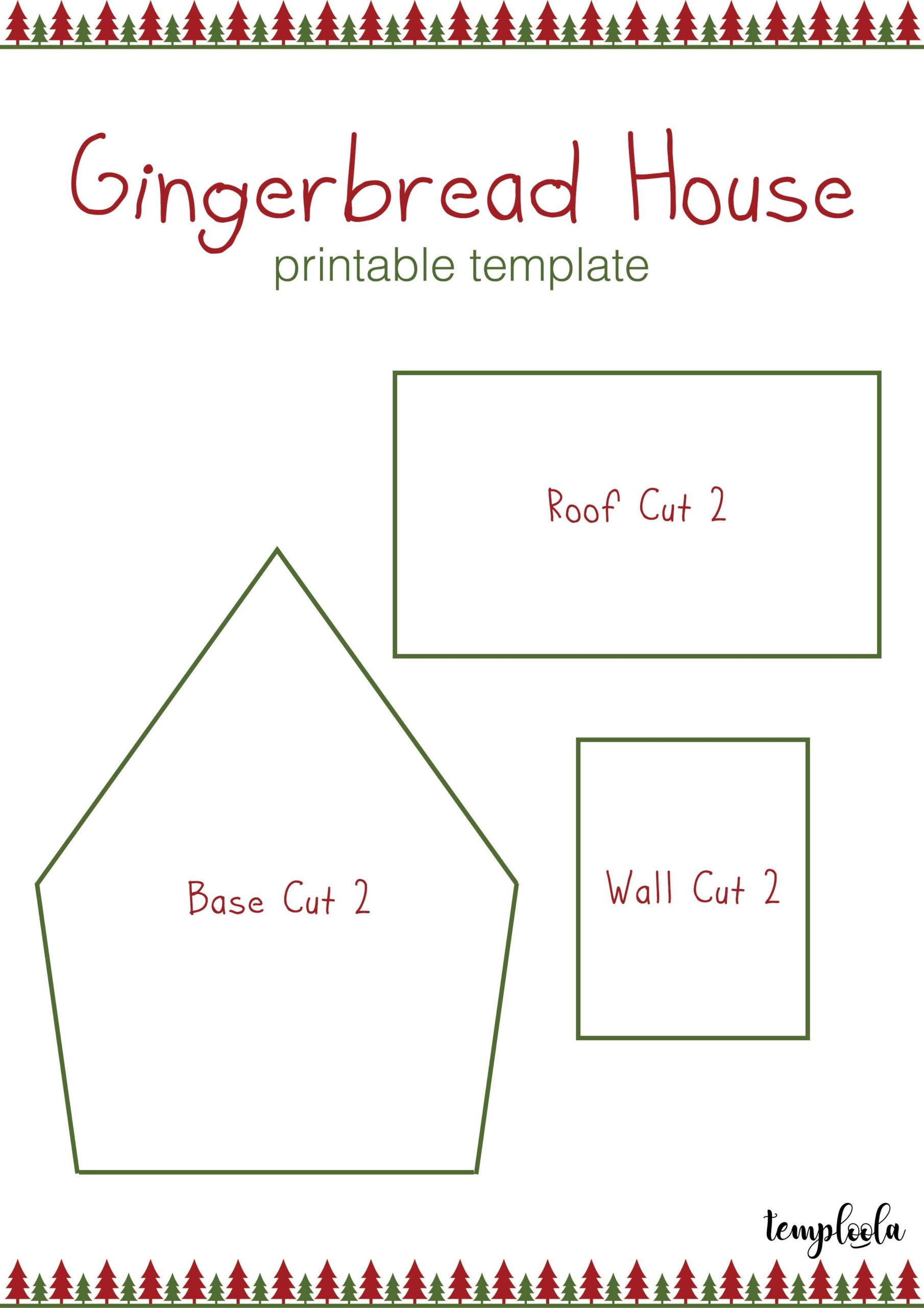Printable Template For Gingerbread House