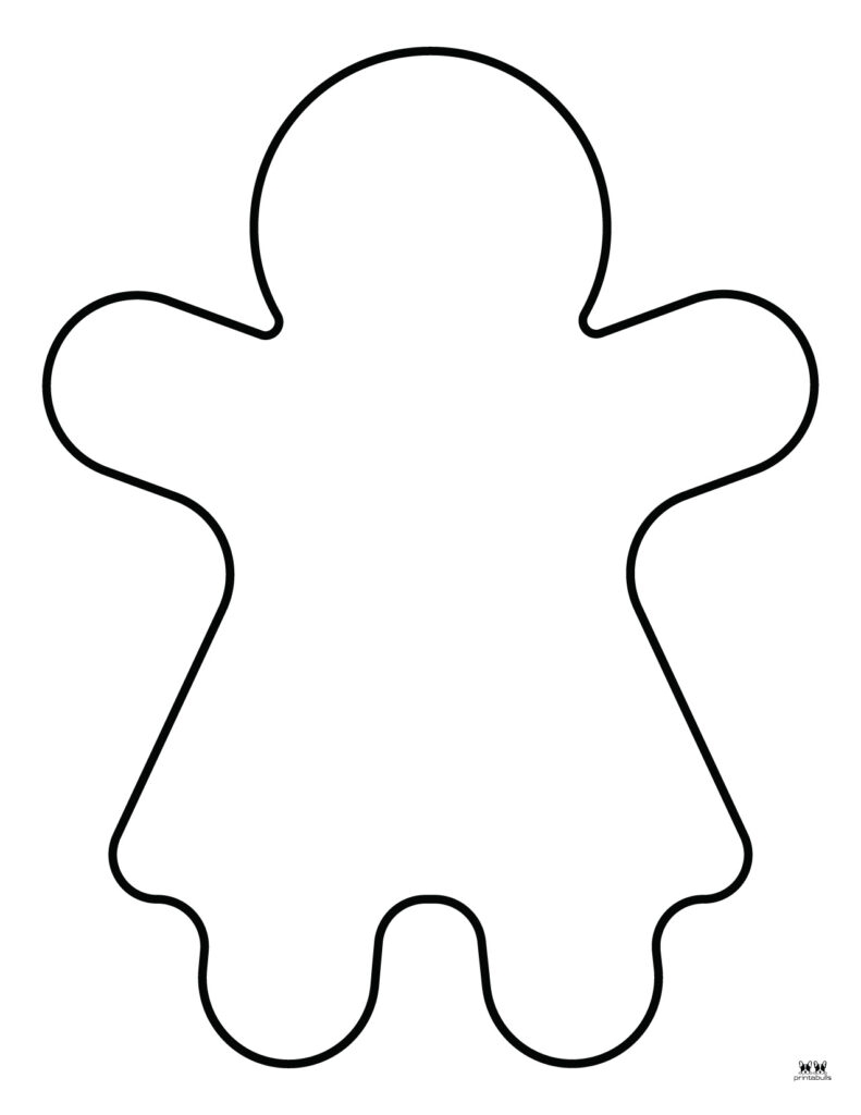 Full Page Printable Gingerbread Man Template