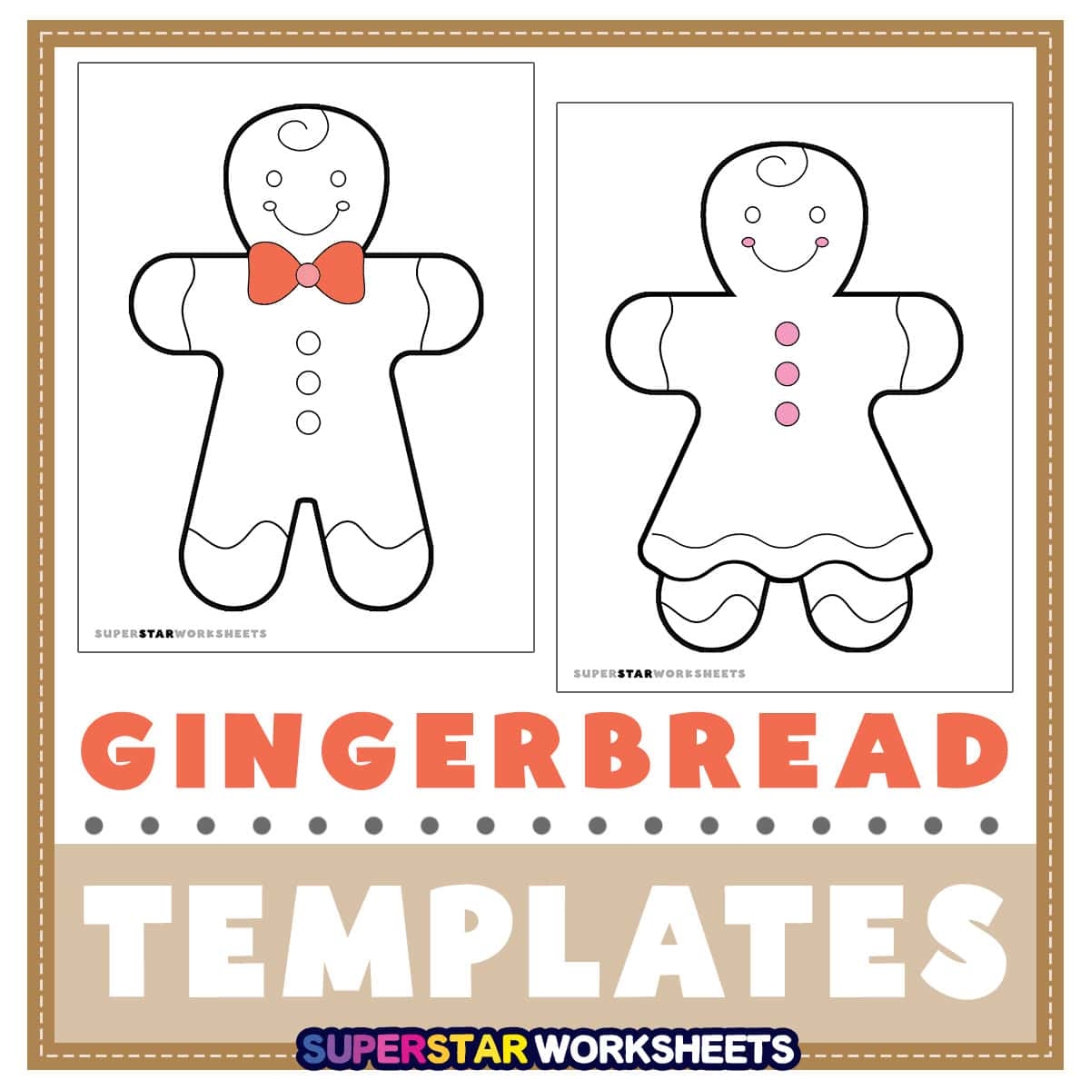 Gingerbread Template Printable Free