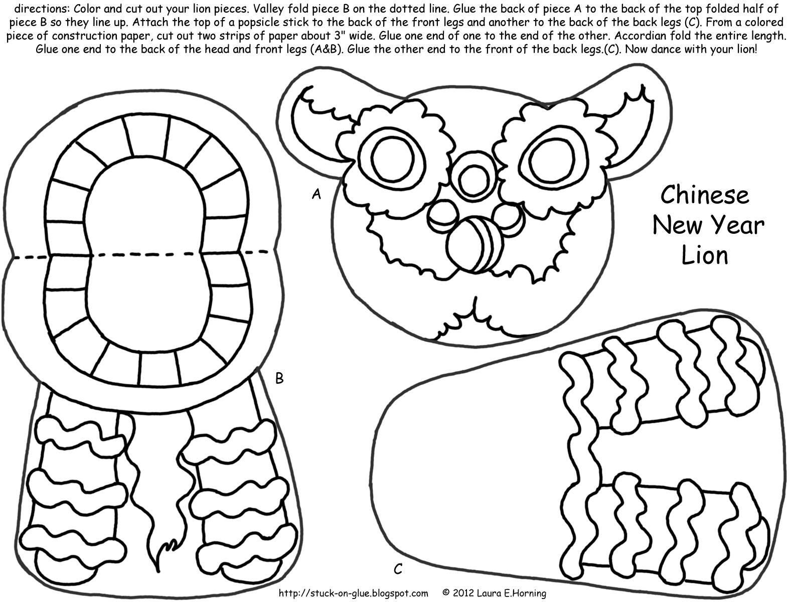 Give Your Octopus A Paintbrush or 8 Chinese New Year Lion Puppet