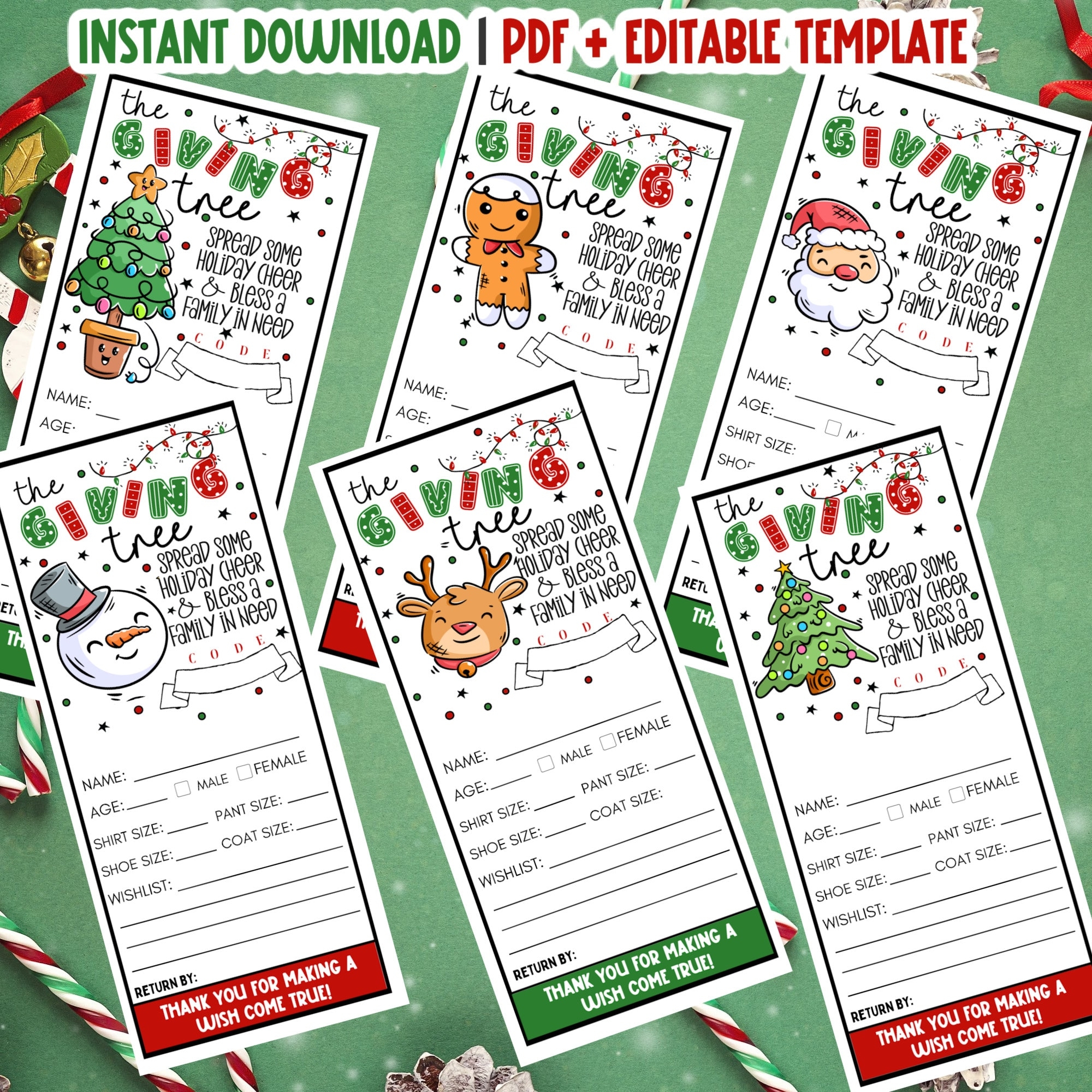 Free Printable Giving Tree Tag Template