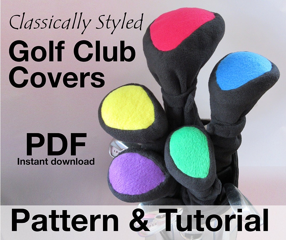 Golf Club Head Covers Sewing Pattern Classic Styling PDF DIY Etsy